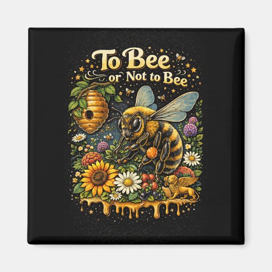 Aimant Être ou ne pas être abeille (Devant)