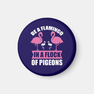 Aimant Être Un Flamant Rose Dans Une Volée De Pigeons