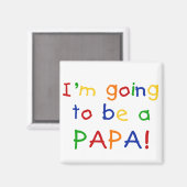 Aimant Être un Papa - Couleurs primaires (Recto/Verso)