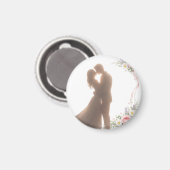 Aimant Étreinte dorée au coucher du soleil - Romantique (Recto/Verso)