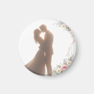 Aimant Étreinte dorée au coucher du soleil - Romantique