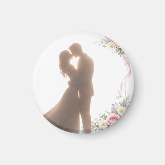 Aimant Étreinte dorée au coucher du soleil - Romantique (Devant)