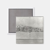 Aimant Étude de la frise d'un fronton (Recto/Verso)