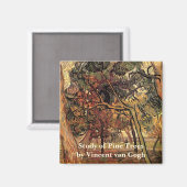 Aimant Étude de pins par Vincent van Gogh (Recto/Verso)