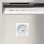 Aimant Étude de tête de chat persan argenté (In Situ (Lave-vaisselle))