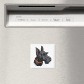 Aimant Étude de tête de Terrier Écossais (In Situ (Lave-vaisselle))
