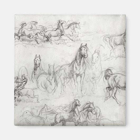 Aimant Étude des chevaux (Devant)