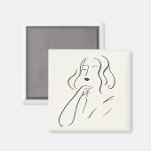 Aimant Étude simple - Esquisse d'une femme (Recto/Verso)