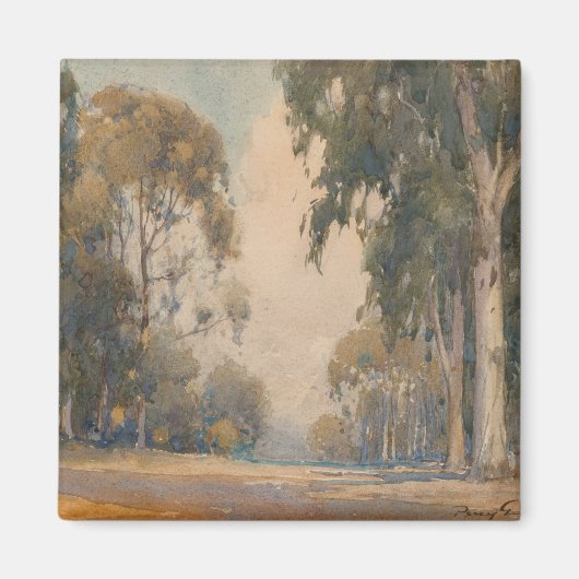 Aimant Eucalyptus (1922) – Aquarelle botanique délicate (Devant)