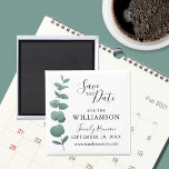 Aimant Eucalyptus Family Reunion Save the Date<br><div class="desc">Let your family know the date for your next Family Reunion with this stylish save the date magnet. It features a simple watercolor eucalyptus sprig with elegant typography. Easily customizable. Use the Design Tool to change the text size, style, or color. Because we create our artwork you won't find this...</div>