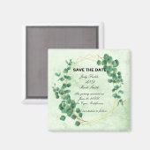 Aimant Eucalyptus Feuilles de verdure géométrique Enregis (Recto/Verso)