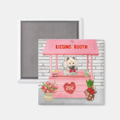 Aimant Eurasier Chien Valentine's Day Kissing Booth (Recto/Verso)