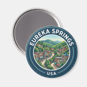 Aimant Eureka Springs États-Unis (Recto/Verso)