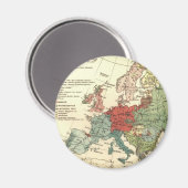 Aimant Europe Carte Pays Antique Mondiale (Recto/Verso)