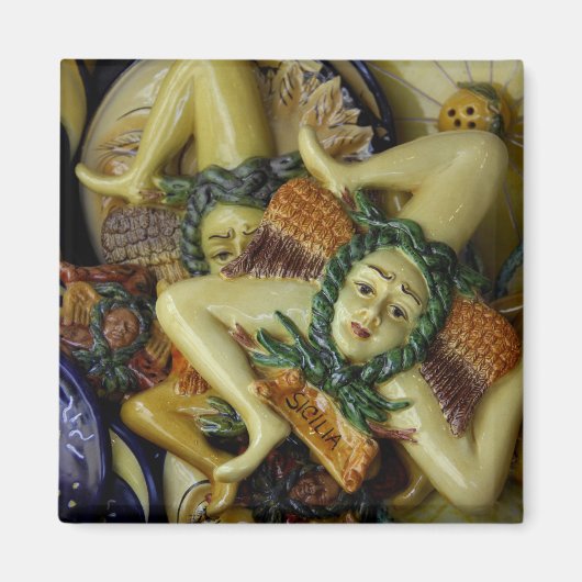 Aimant Europe, Italie, Sicile, Taormina. Traditionnel 9 (Devant)