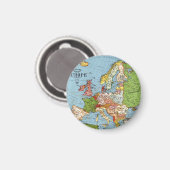 Aimant Europe vintage Carte générale du XXe siècle (Recto/Verso)