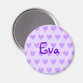 Aimant Eva en violet (Recto/Verso)