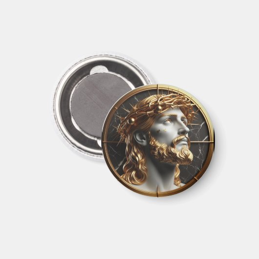 Aimant Évangile divin Jésus regardant dans les cieux (Recto/Verso)