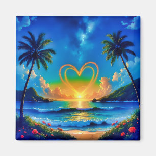 Aimant Évasion au coucher du soleil empreinte de sincérit