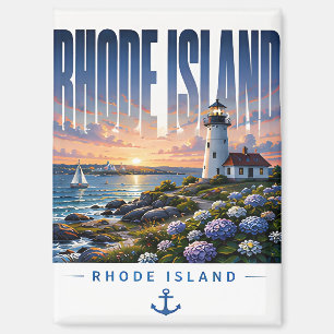 Aimant Évasion côtière océanique du phare de Rhode Island