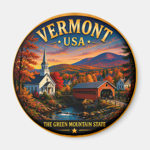 Aimant Évasion de montagne en automne au Vermont 🟡