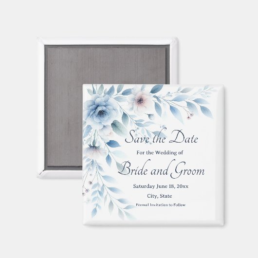 Aimant "Événement à ne pas manquer" Mariage Floral (Recto/Verso)