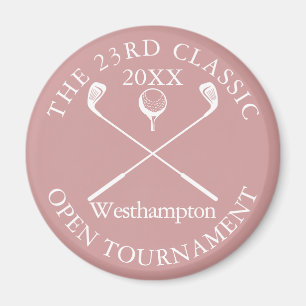 Aimant Événement Classique Tournoi de Golf Rose Poussiére