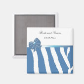 Aimant Événement Moderne Bleu Save the Date (Recto/Verso)