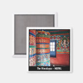 Aimant Everest vues sur le sentier, Prière Roues - Népal (Recto/Verso)