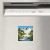 Aimant Everglades Parc National Floride Alligator Heron (In Situ (Lave-vaisselle))