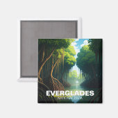 Aimant Everglades Parc National Floride Voyage (Recto/Verso)