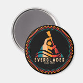 Aimant Everglades rétro Kayak (Recto/Verso)