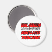 Aimant Evil Genius...Enseignant Anglais (Recto/Verso)