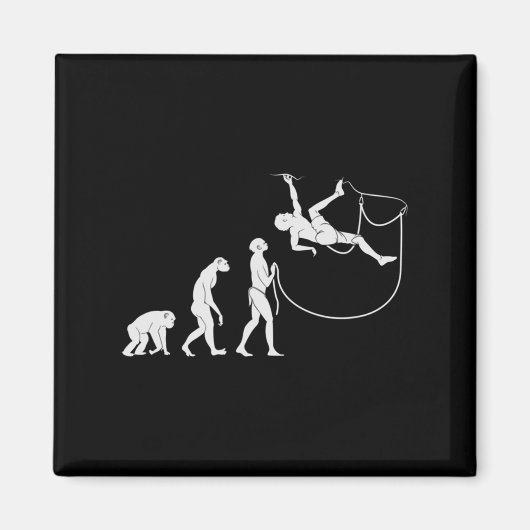 Aimant Évolution De L'Escalade Rock Climber Fun Rock (Devant)