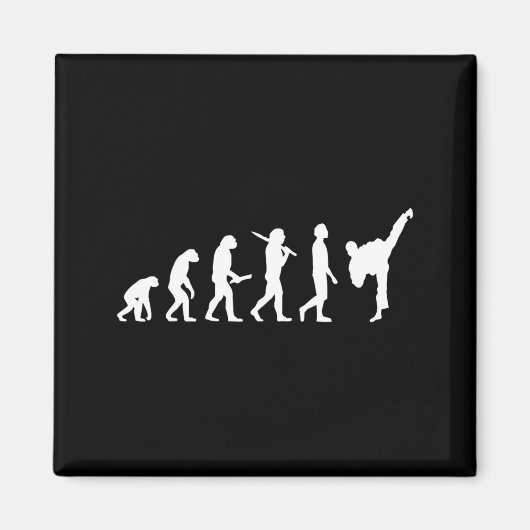 Aimant Évolution drôle de karaté taekwondo - Karateka (Devant)