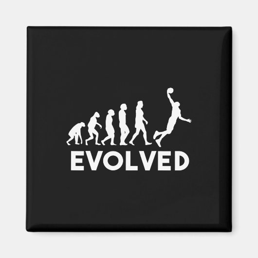 Aimant Évolution du basket-ball Hommes Femmes Garçons Fil (Devant)