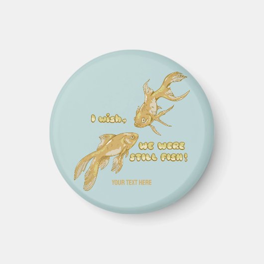 Aimant Évolution du poisson drôle de poisson rouge (Devant)