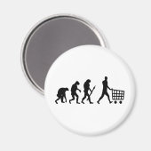 Aimant évolution du shopping humain (Recto/Verso)