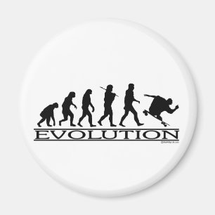 Aimant Évolution - faisant de la planche à roulettes -