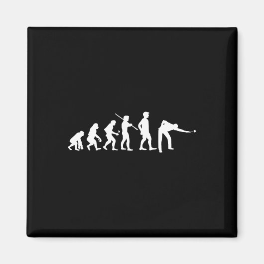 Aimant Evolution Pool Drôle Pool Joueur Billard (Devant)