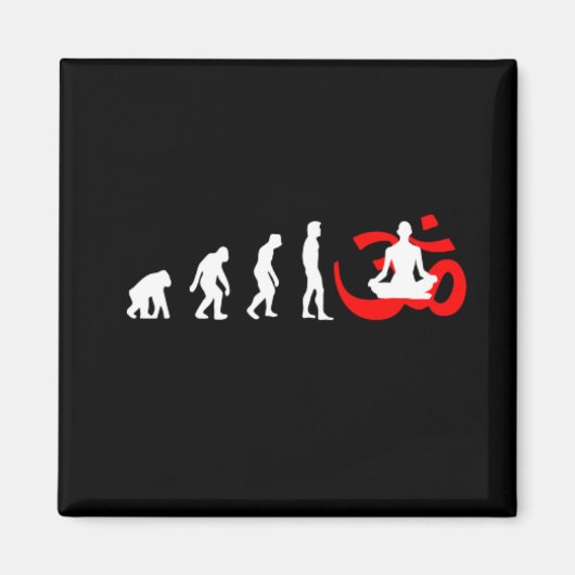Aimant Evolution Yoga méditation bouddhiste (Devant)