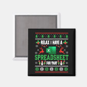 Aimant Excel Ugly Christmas Sweater I Have A Spreadsheet (Recto/Verso)