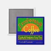 Aimant Excelorateur Café Rétro Étiquette Art Réfrigérateu (Recto/Verso)