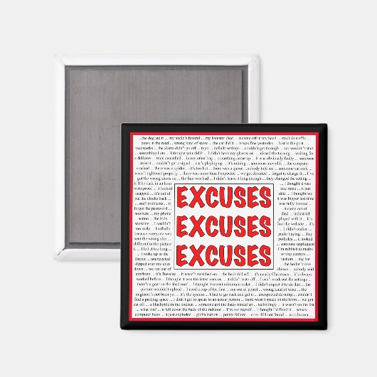 Aimant Excuses (Recto/Verso)