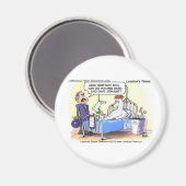 Aimant Excusez-moi de Mlle Travail Drôle Tee - shirt Cart (Recto/Verso)