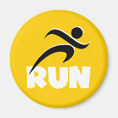 Aimant EXÉCUTER blanc (Devant)