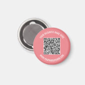 Aimant Exemple d'aimant de code QR avec du texte personna (Recto/Verso)