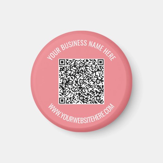 Aimant Exemple d'aimant de code QR avec du texte personna (Devant)