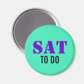 Aimant EXEMPLE : SEULE COULEUR / menthe + votre texte (Recto/Verso)