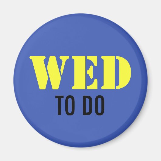 Aimant EXEMPLE : SEULEMENT COULEUR / bleu + votre texte (Devant)